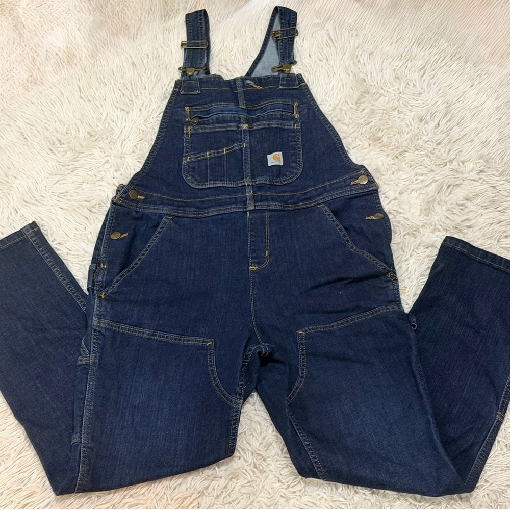 Carhartt Indigo Blue Denim Bib Overalls